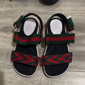 Gucci Kids Sandals with Red and Green Straps